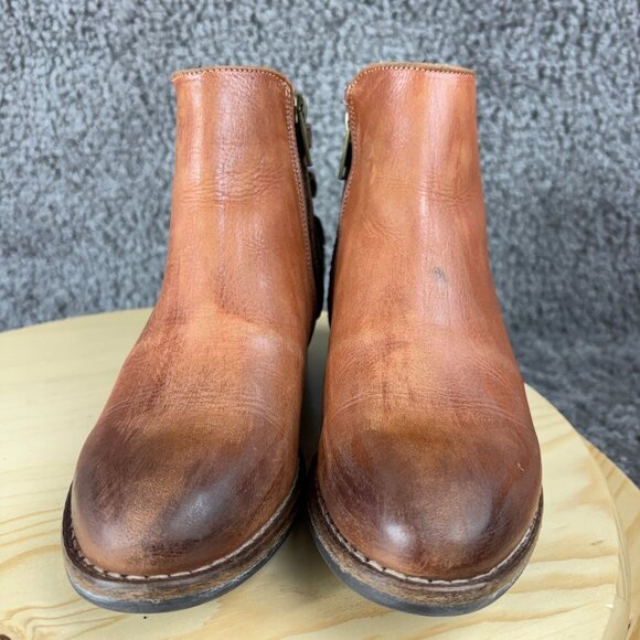 Sterling River Boots Women Size 5 Leather Distressed Ankle Bootie Made in Mexico - Picture 2 of 9